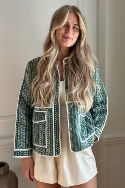 Sale BYIC Emmy Quilted Jacket Green