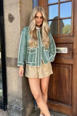 Sale BYIC Emmy Quilted Jacket Green