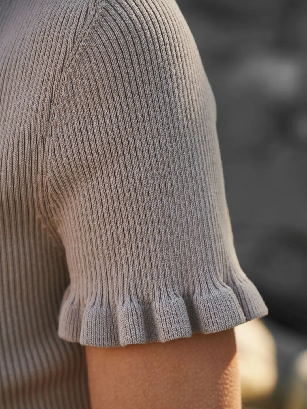 Clearance Neo Noir Esla Frill Knit Tee 164432 213