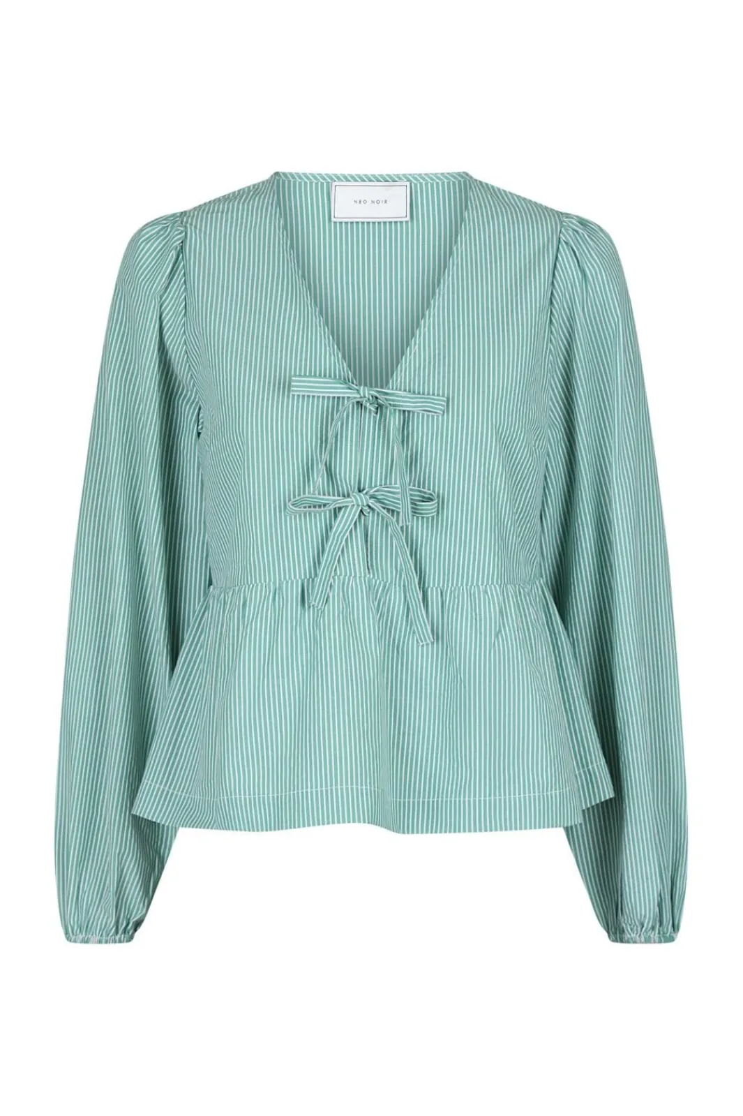 Hot Neo Noir Esmée Small Stripe Blouse Green