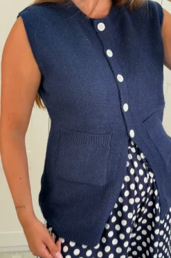 Discount A-bee Esme Vest Navy
