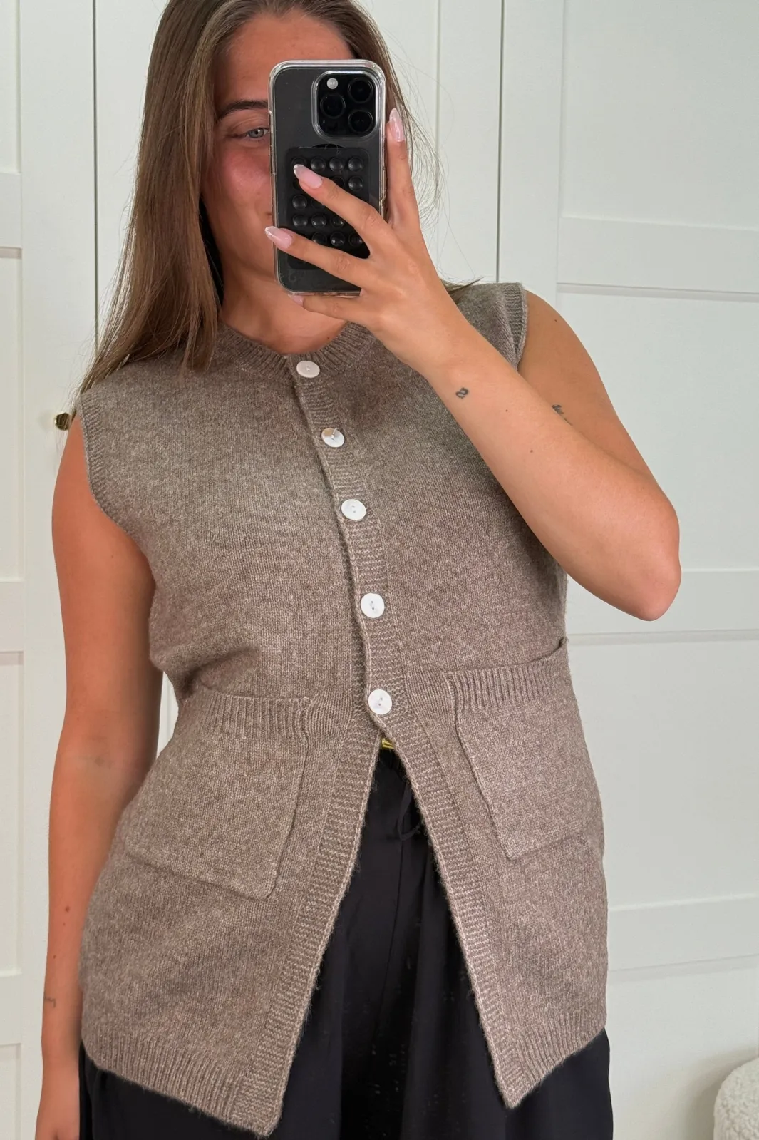 Outlet A-bee Esme Vest Taupe