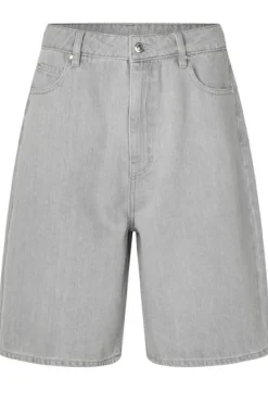 Online Second Female Esso Bermuda Shorts 59780 Light Grey Denim 7035