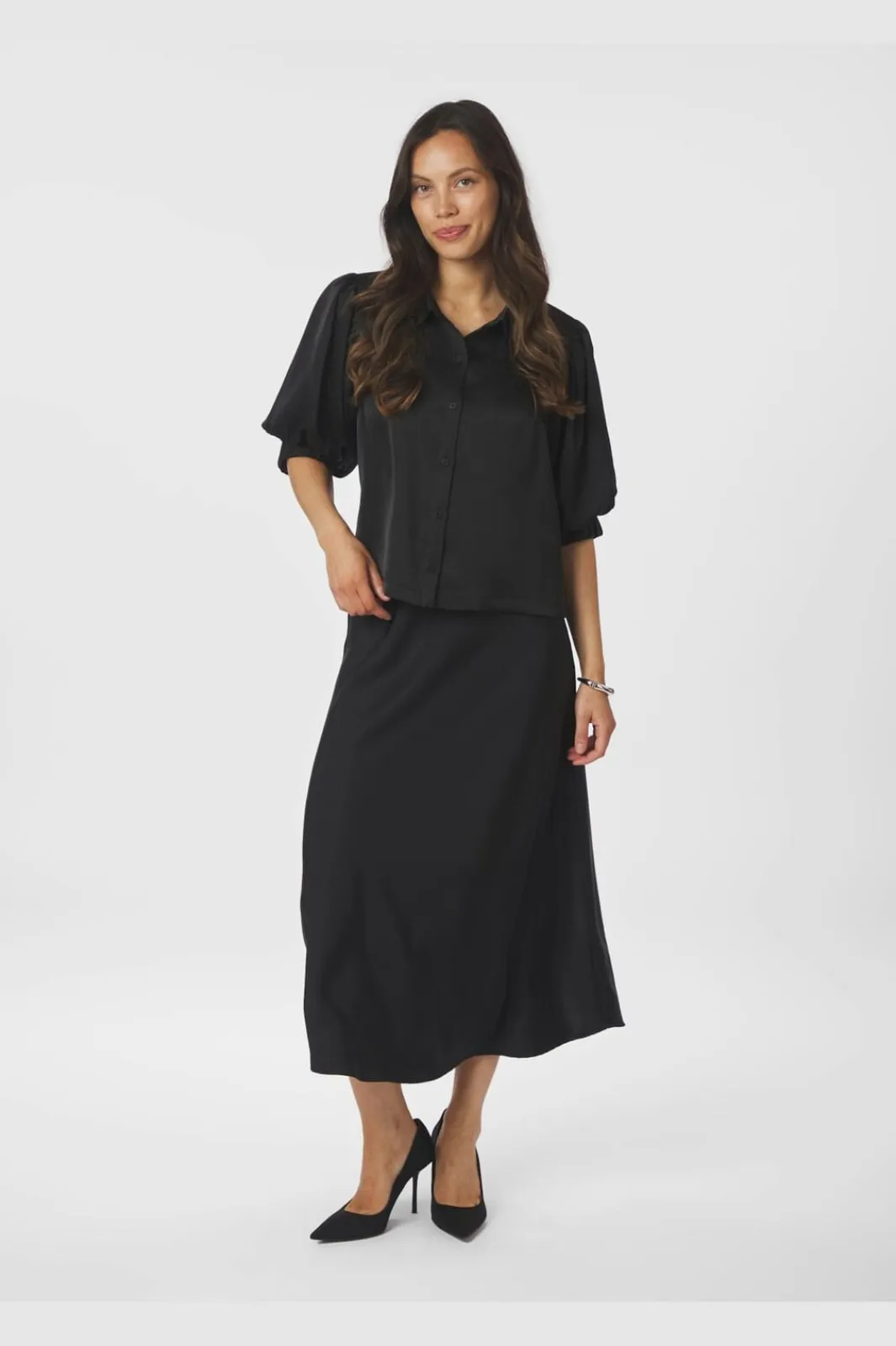 Outlet Neo Noir Etta Heavy Sateen Shirt 167036 100