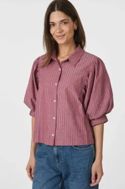 Sale Neo Noir Etta Soft Stripe Stone Shirt 166416 393