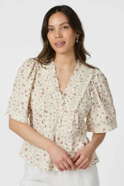 New Neo Noir Evienne Floral Blush Top 626 165