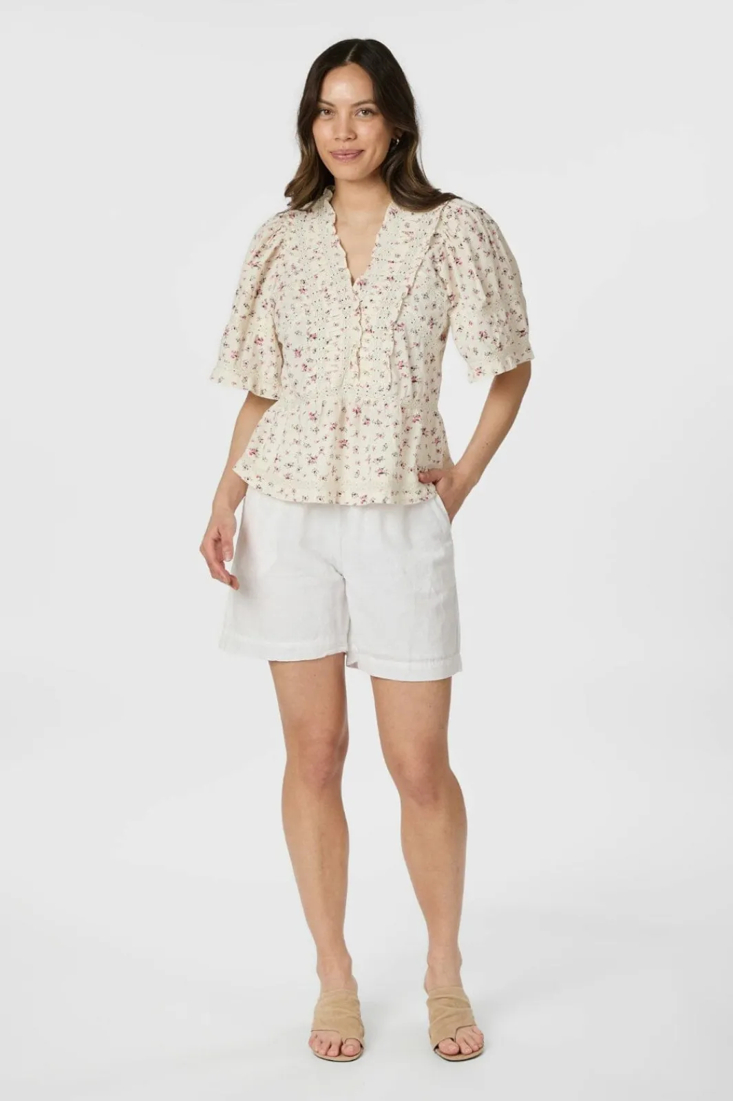 New Neo Noir Evienne Floral Blush Top 626 165