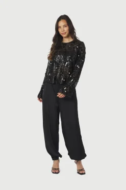 Hot Neo Noir Fayla Drapy Satin Balloon Pants 167418 100