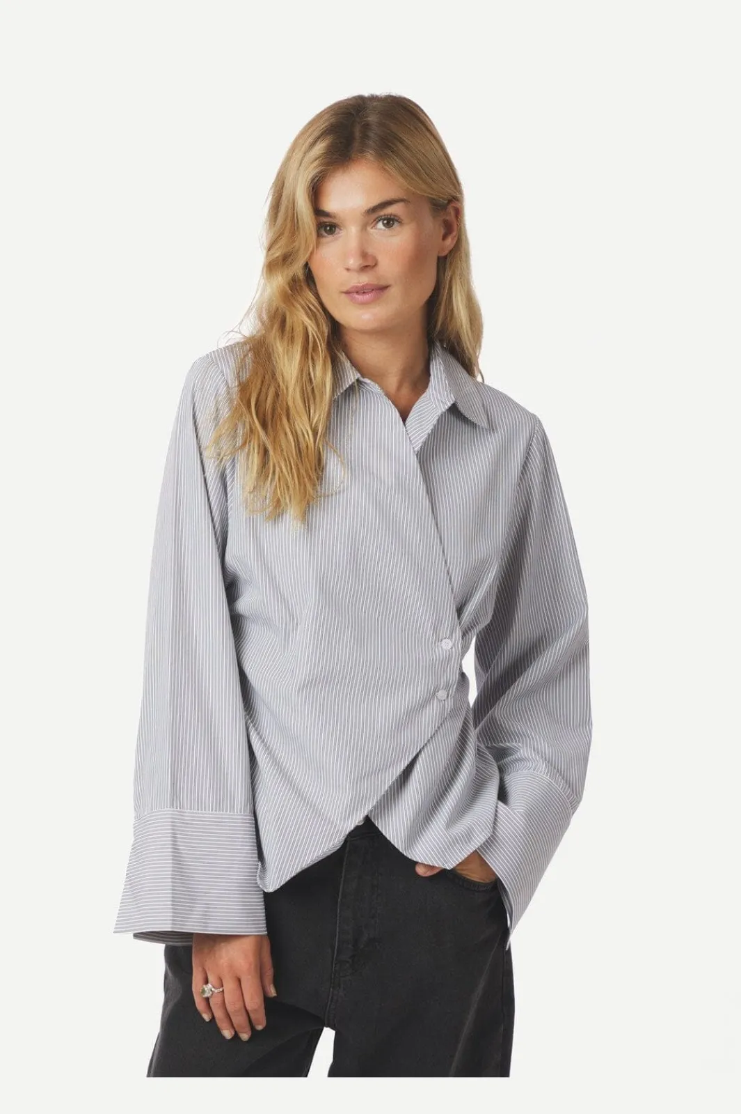Discount Neo Noir Fenli Striped Shirt 165677 130