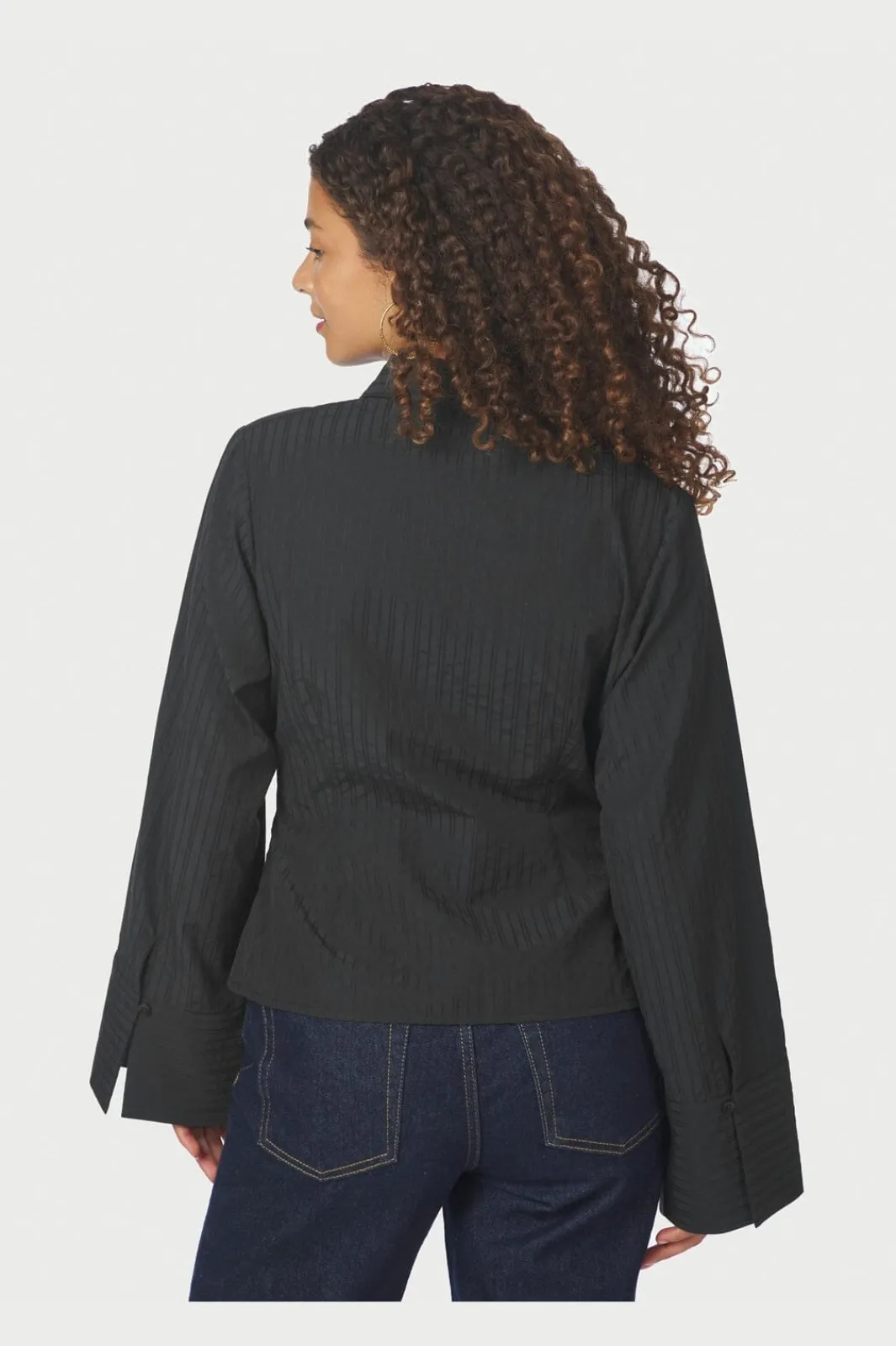 Sale Neo Noir Fenli Tone Stripe Shirt 167434 100