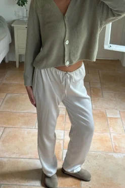 Online BYIC Fieic Pants A23851 Off White Satin