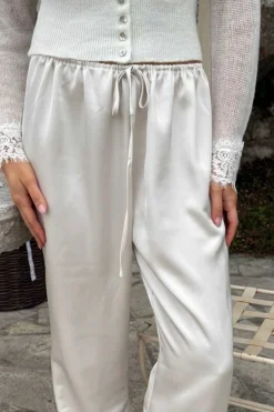 Online BYIC Fieic Pants A23851 Off White Satin