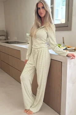 Online BYIC Fieic Pants A23851 Yellow Stripes