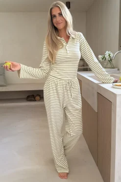 Online BYIC Fieic Pants A23851 Yellow Stripes