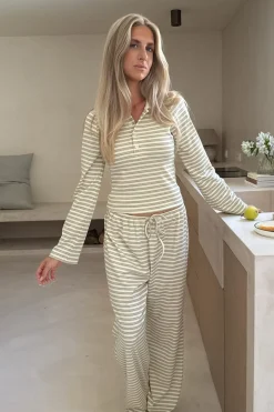 Online BYIC Fieic Pants A23851 Yellow Stripes