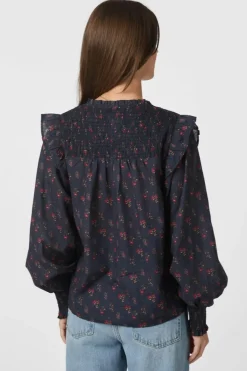 Clearance Neo Noir Filja Fine Print Blouse 166551 702