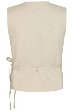 New Neo Noir Filora Ramie Wrap Waistcoat 166243 815