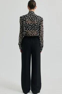 Second Female Fique Straight Trousers 59024 8001 Black