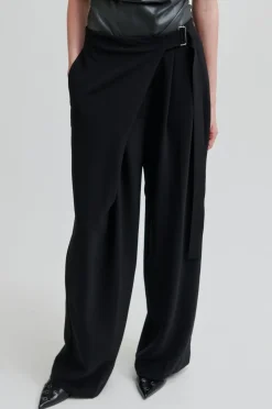 Hot Second Female Fique Wrap Trousers 60222 8001 Black