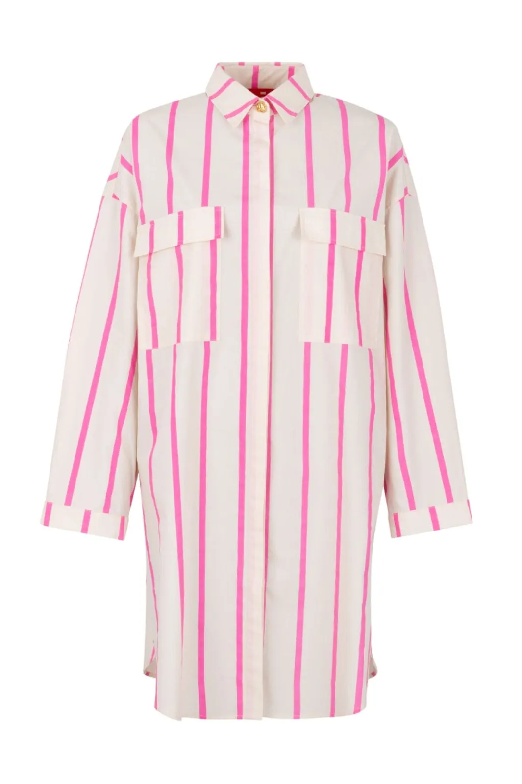 Online Cras Flax Shirt 4006 Pink Stripe