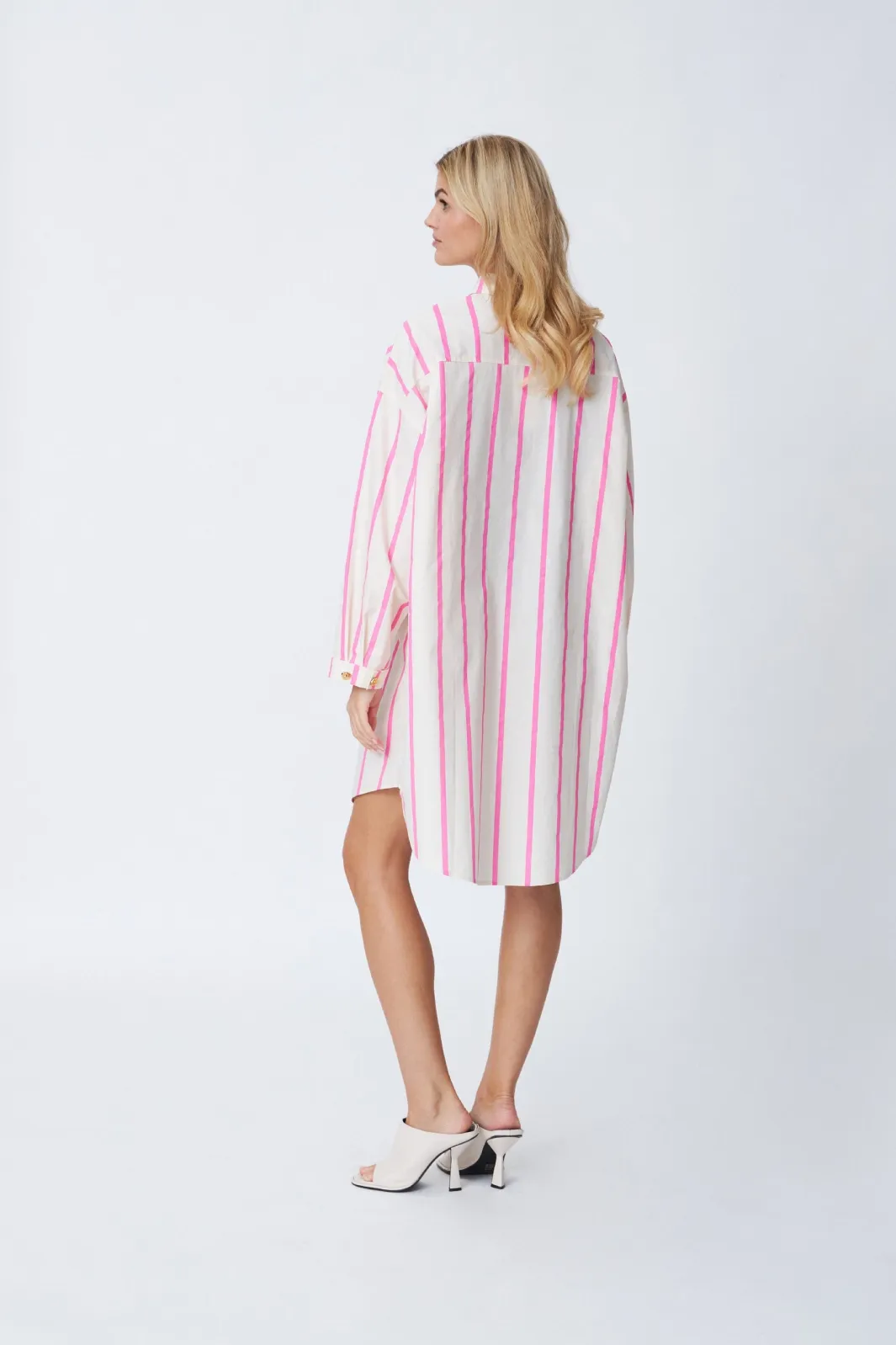 Online Cras Flax Shirt 4006 Pink Stripe