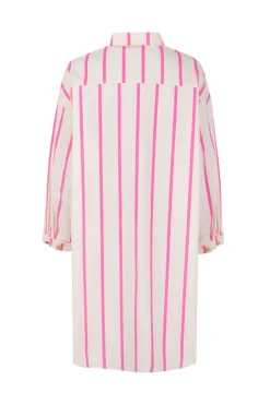 Online Cras Flax Shirt 4006 Pink Stripe