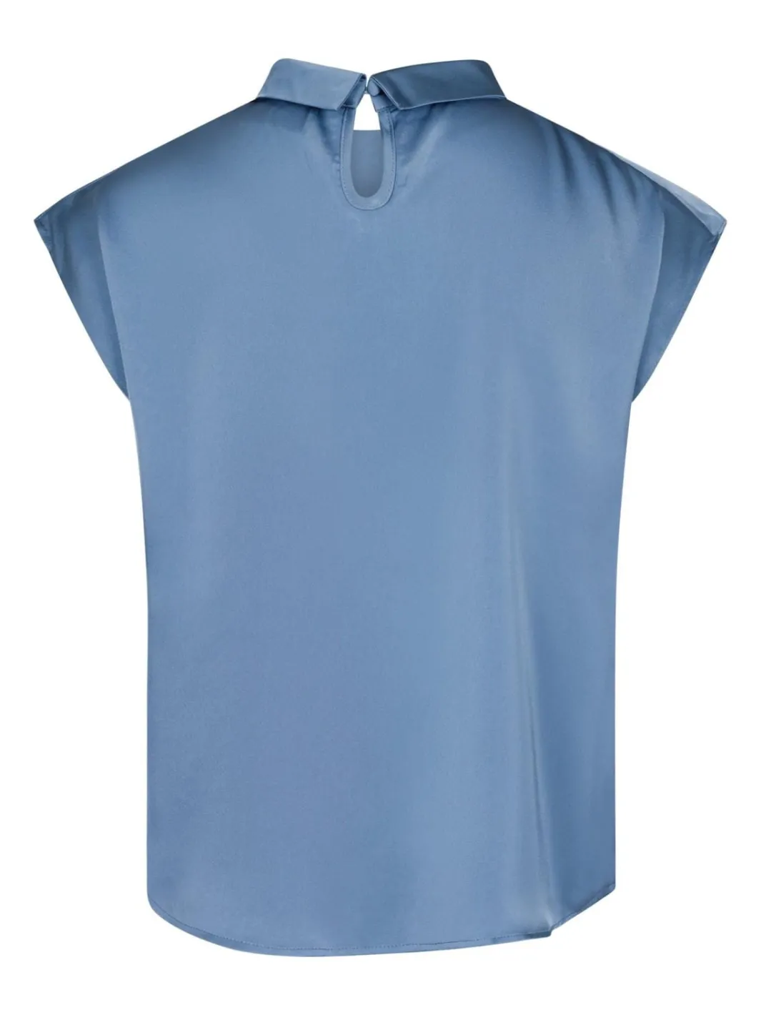 Sale Neo Noir Fleur Drapy Satin Blouse Dusty Blue