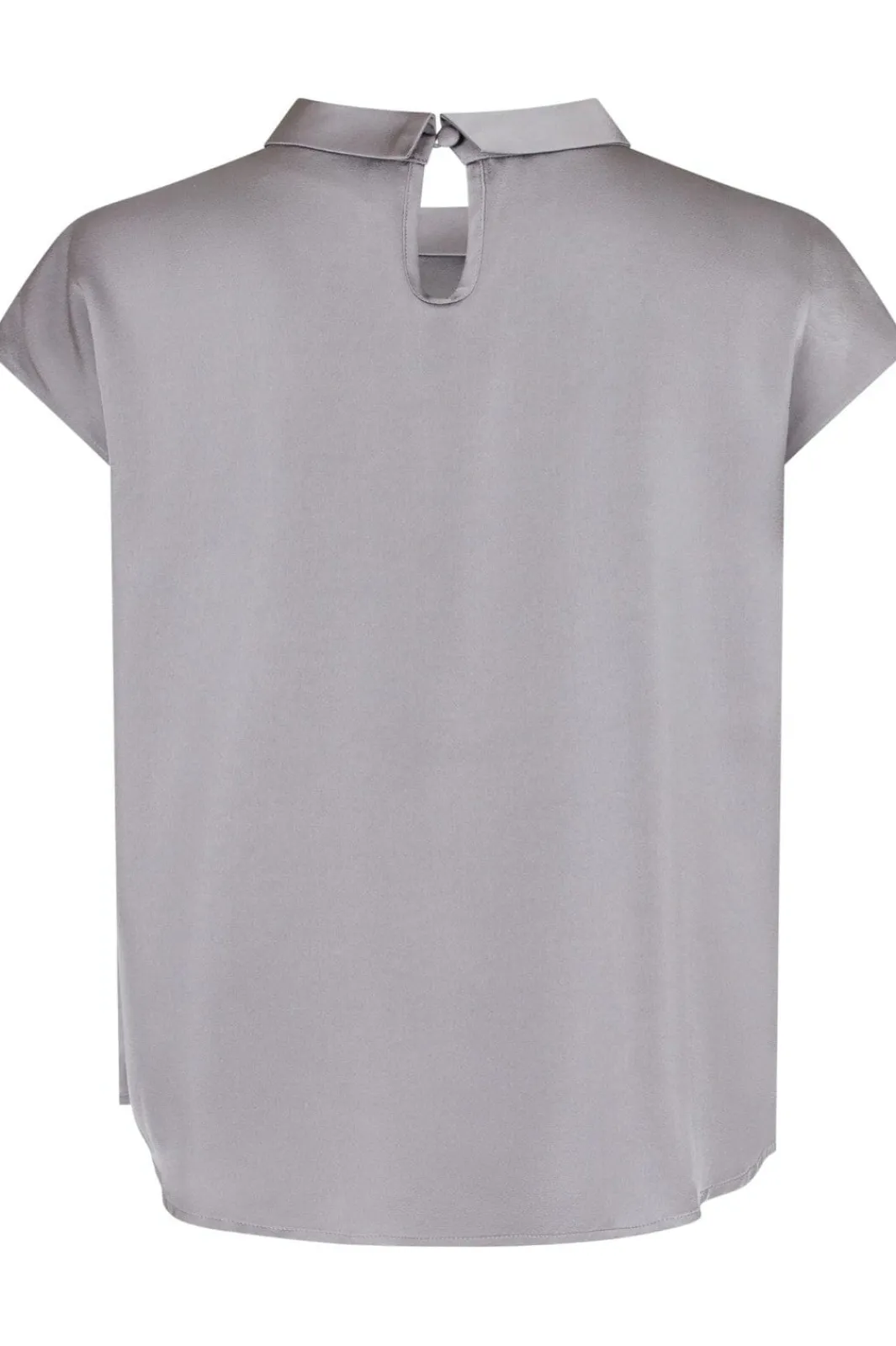Clearance Neo Noir Fleur Drapy Satin Blouse 130 Grey