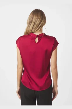 Outlet Neo Noir Fleur Drapy Satin Blouse 160990 682