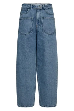 Sale Haute L'Amitié Flip Waist Pocket Jeans HL10179 Bleached Denim