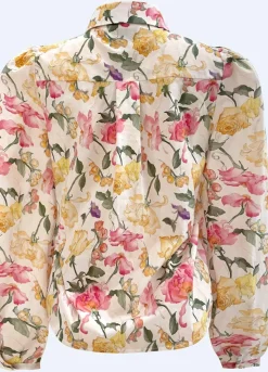 Online Liberte Flora Ls Blouse 21598 Creme Yellow Flowers