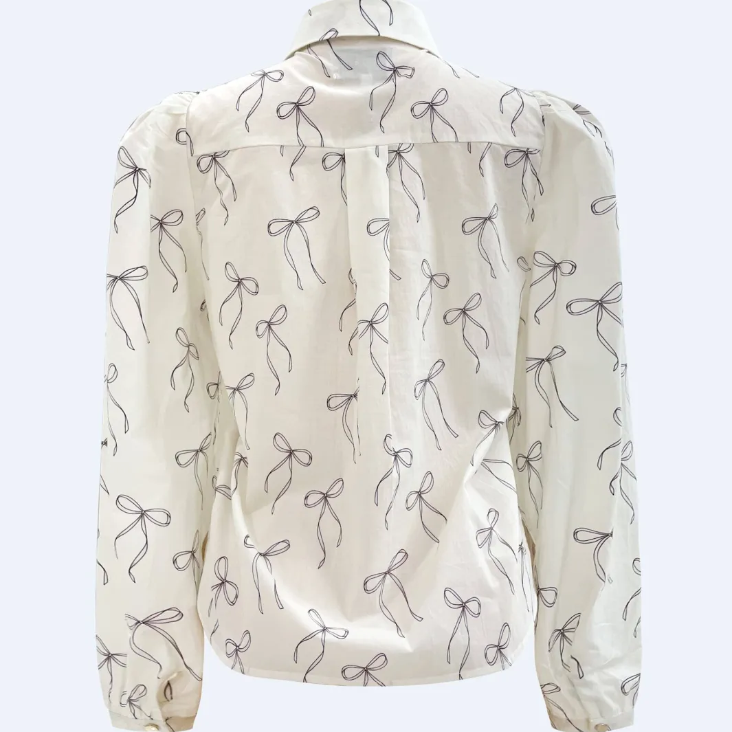 Liberte Flora Ls Blouse 21598 Creme Bow