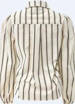 Discount Liberte Flora Ls Blouse 21598 Ivory Black Stripe