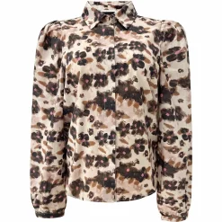 Outlet Liberte Flora Ls Blouse 21598 Brown Black Flower