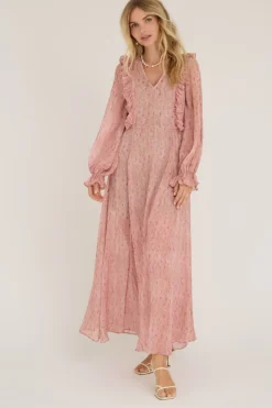 Sale A-View Flounce Dress 021 Old Rose
