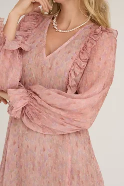Sale A-View Flounce Dress 021 Old Rose