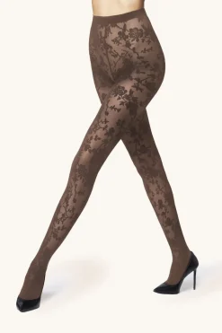 Best Wolford Flower Tights17625 4853 Almond
