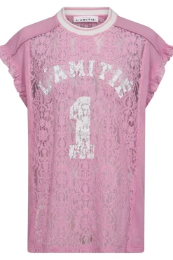 Clearance Haute L'Amitié Football Lace Frill Top HL10124 Candyfloss