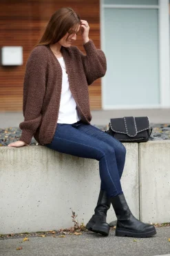 Online Noella Fora Knit Cardigan 548 Dark Brown
