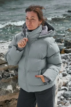 New Neo Noir Fox C Puffer Jacket Light Grey