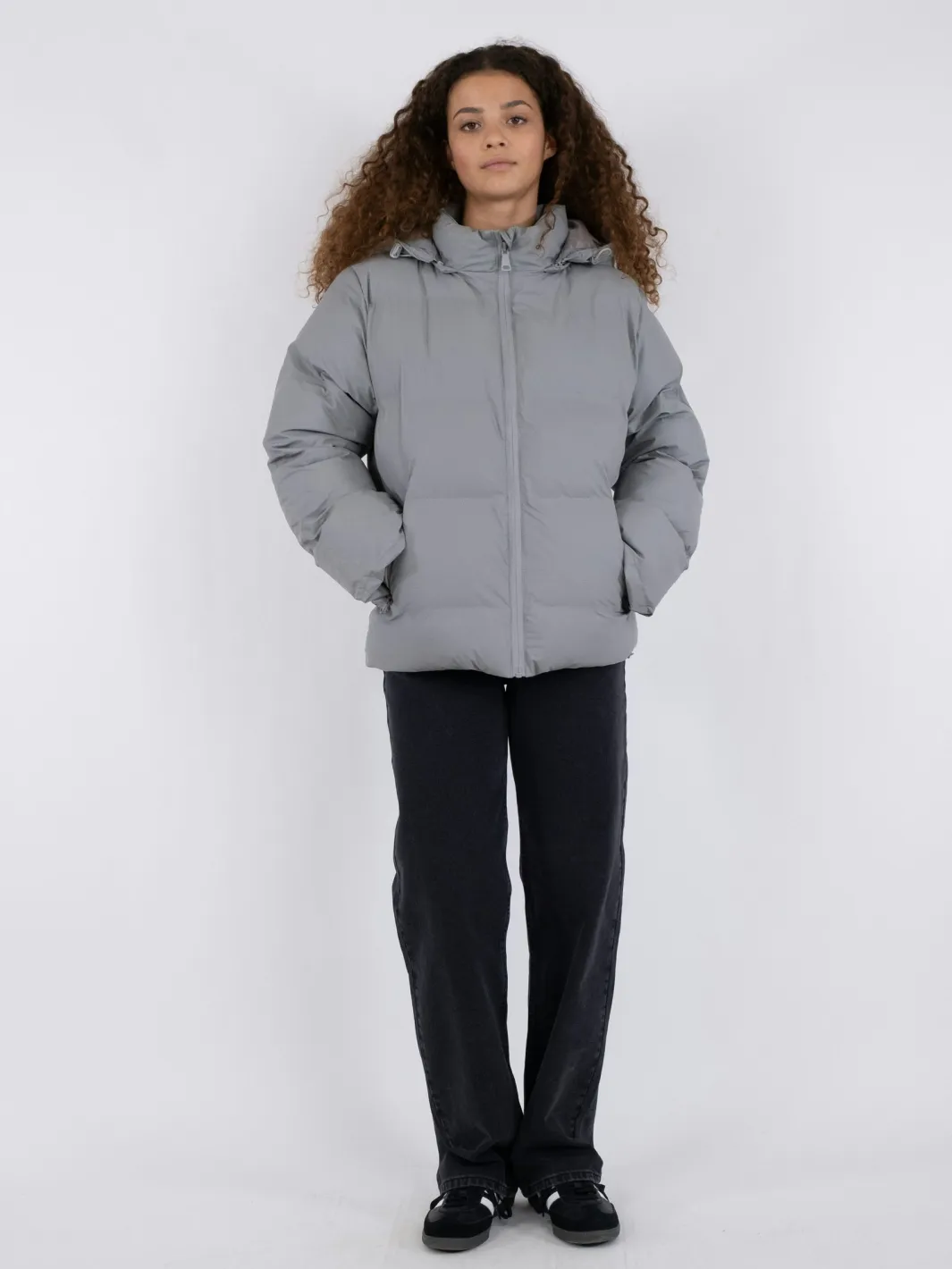 New Neo Noir Fox C Puffer Jacket Light Grey