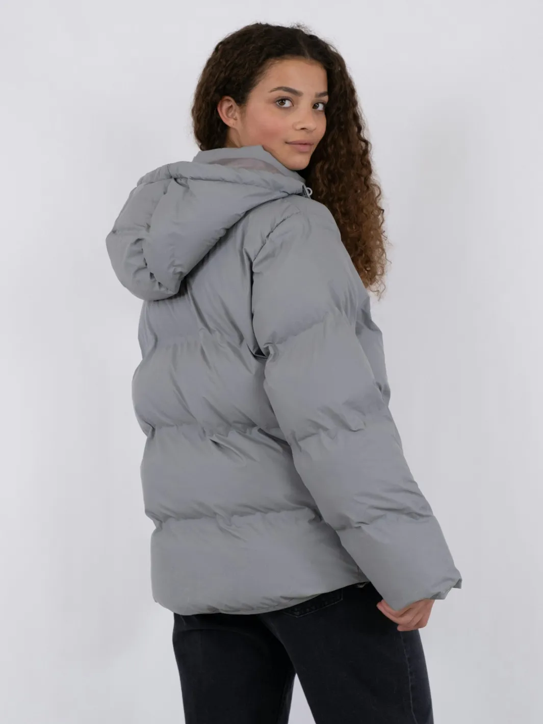 New Neo Noir Fox C Puffer Jacket Light Grey