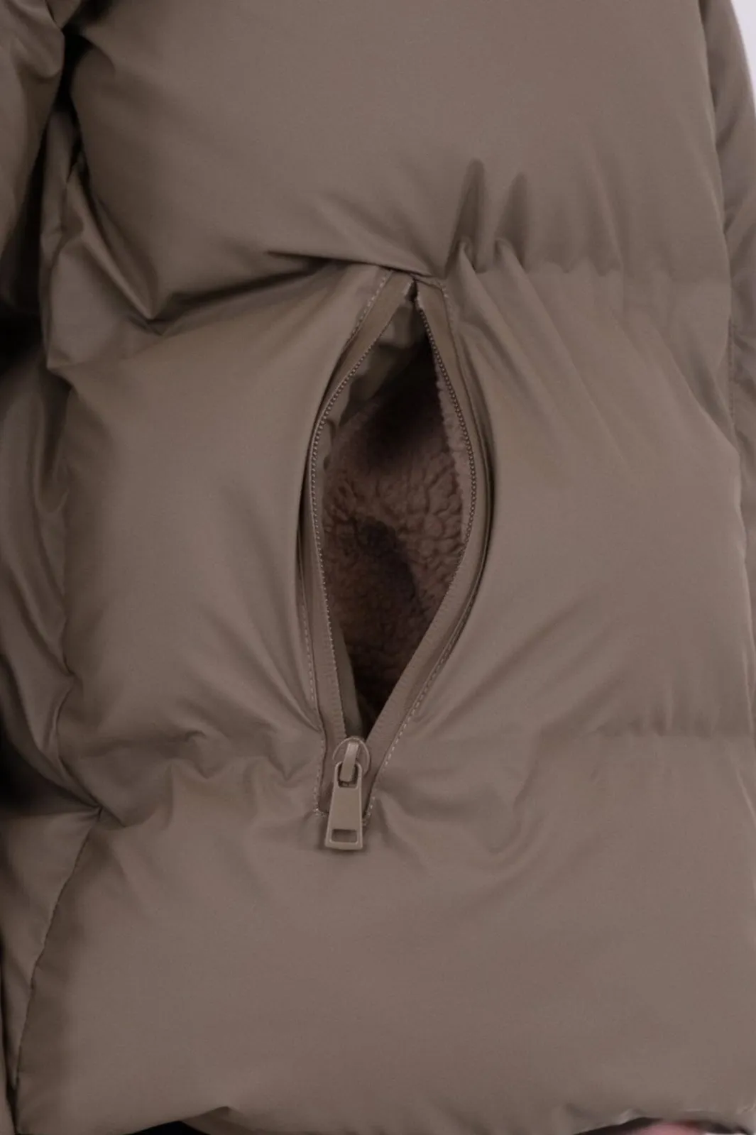 Sale Neo Noir Fox C Puffer Jacket Dark Taupe