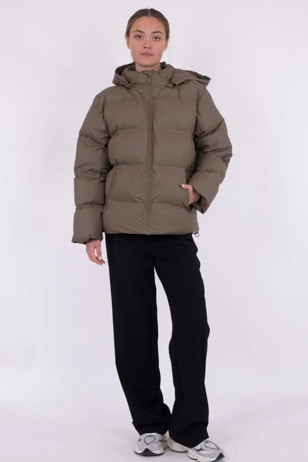 Sale Neo Noir Fox C Puffer Jacket Dark Taupe