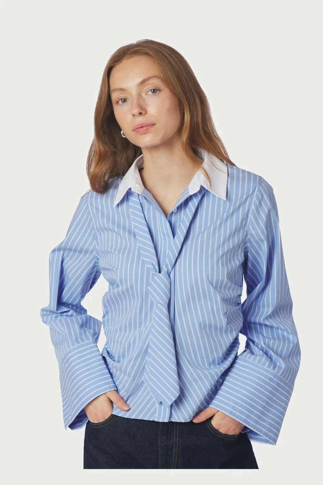 Neo Noir Francesca Stripe Shirt 165981 145