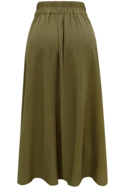 Outlet Liberte Frede-Long-Skirt 22112 Army