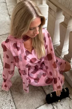 New BYIC Freyaic Dress A2516 Pink Red Flower Print