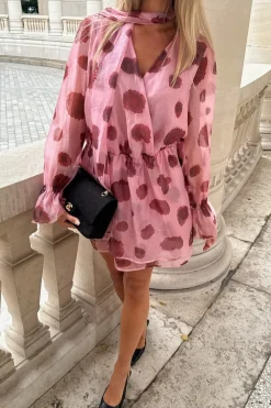 New BYIC Freyaic Dress A2516 Pink Red Flower Print