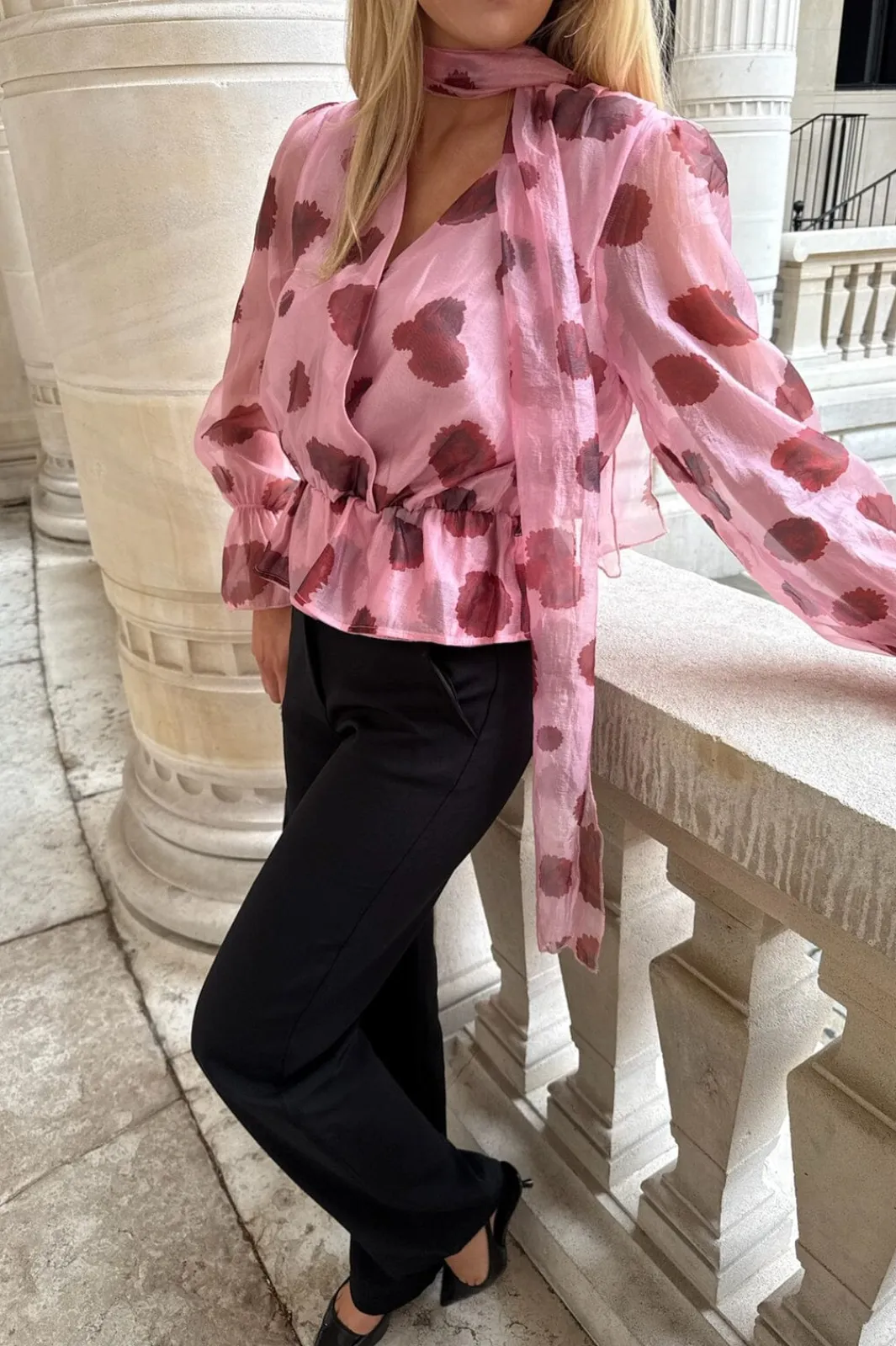 BYIC Freyaic Shirt A2544 Pink Red Flower Print