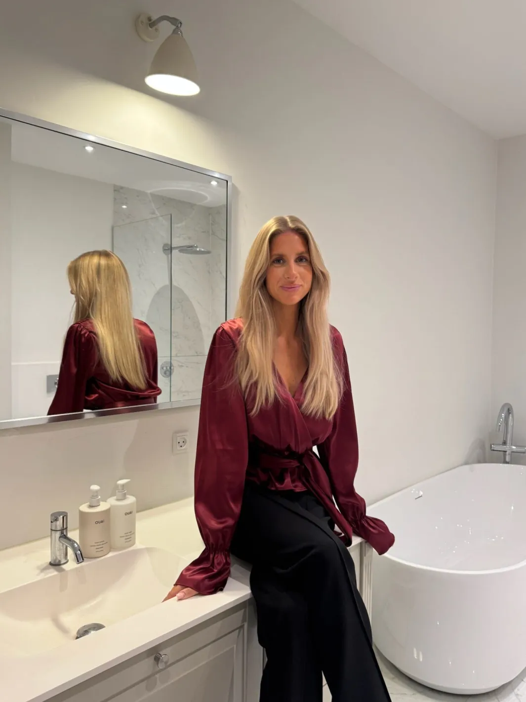 Sale BYIC Freyaic Shirt A2591 Bordeaux Satin